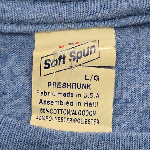 Soft Spun Voltron Vintage Graphic T-Shirt Mens Large Blue Heathered Short Sleeve - Picture 3 of 12